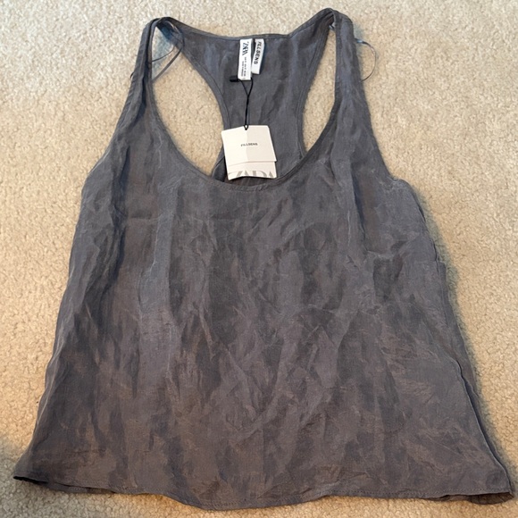 Zara Charcoal Tank Top - Picture 1 of 3